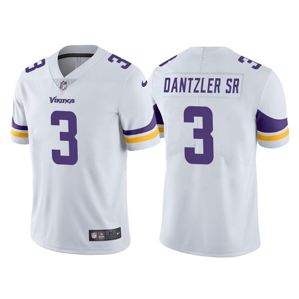 Men's Minnesota Vikings #3 Cameron Dantzler White Vapor Untouchable Stitched Jersey